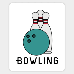 Vintage Bowling Magnet